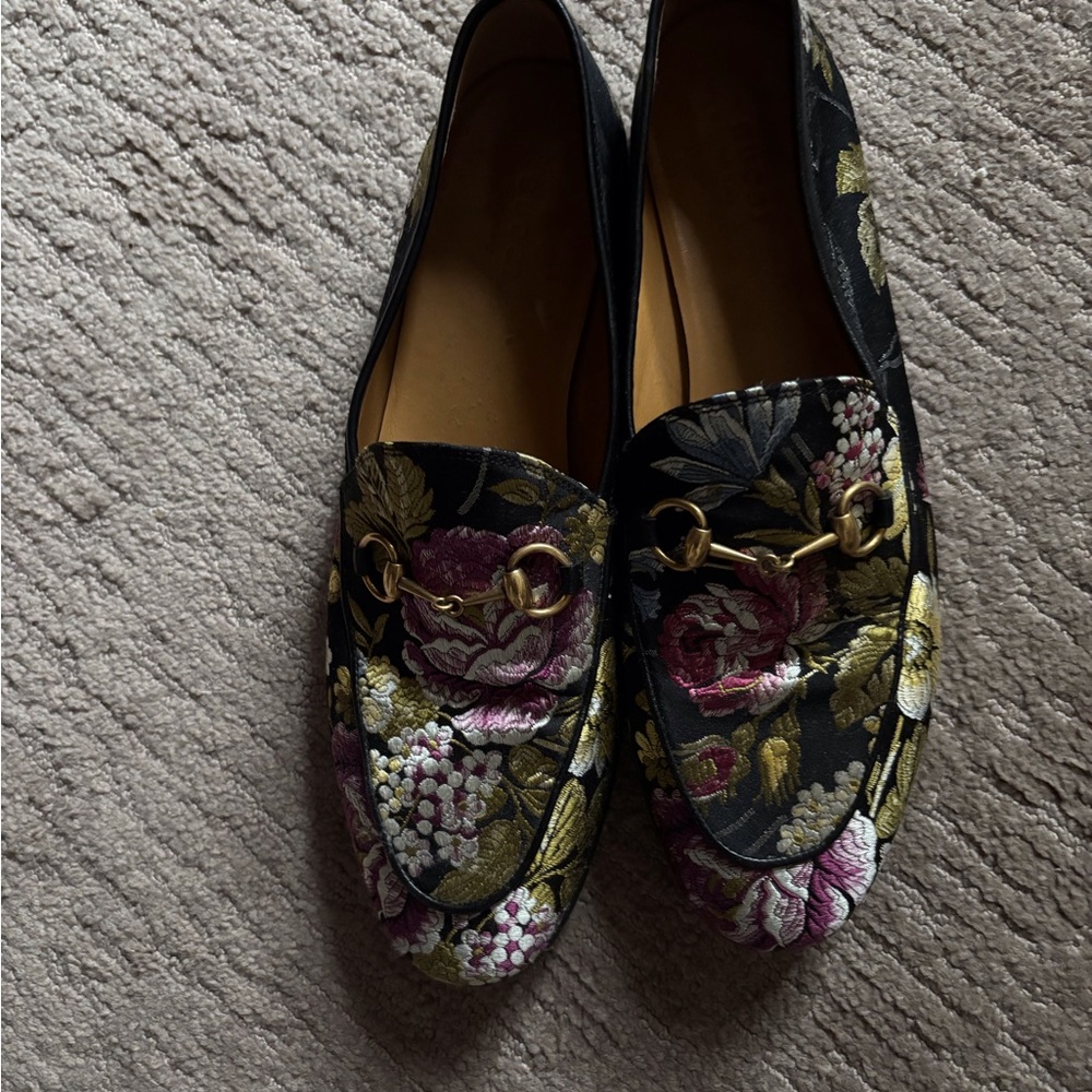 Gucci Floral Embroidered Women's Loafers Size 40 - Picture 9 of 9